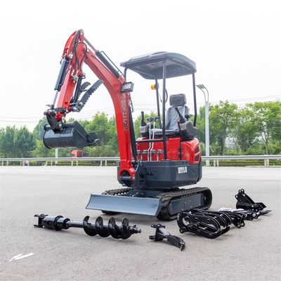 Velocità di oscillazione di 12 giri al minuto Mini escavatore idraulico da 1800 kg con binario retrattile per scavi efficienti